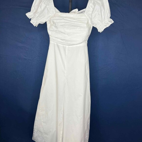NWT En Saison Emma Eyelet Jumpsuit, White, Size Small - Picture 4 of 8